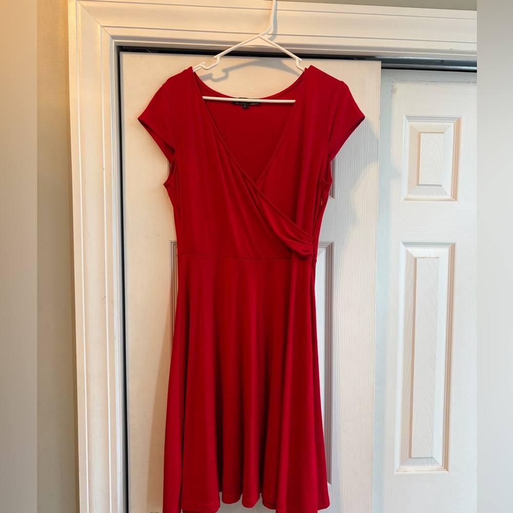 Chic Scarlet Wrap Dress